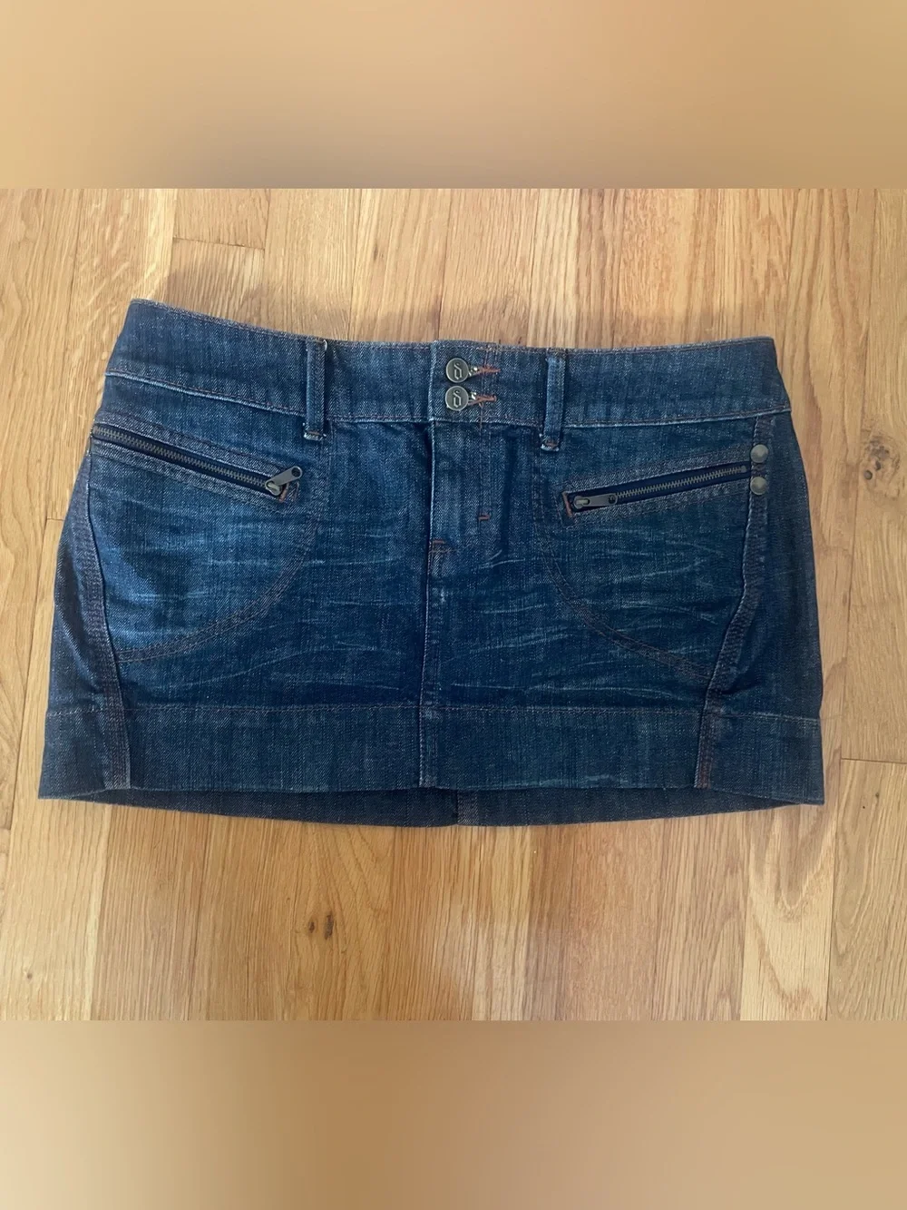 Denim mini skirt
